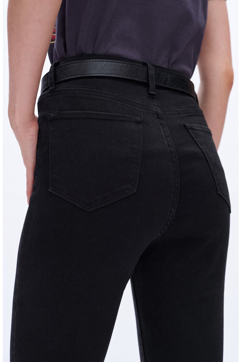 Eva High Waist Flare Jeans, Alternate, color, SOLID BLACK