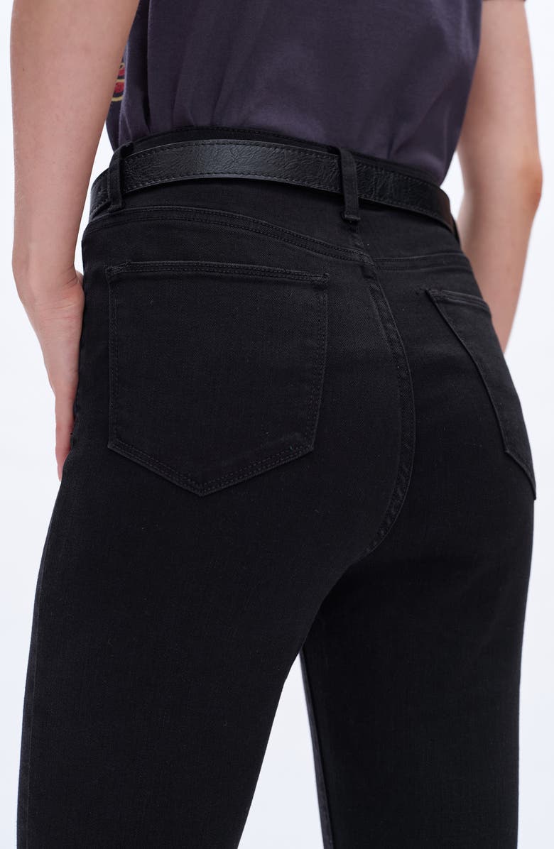 Bayeas Eva High Waist Flare Jeans, Alternate, color, Solid Black