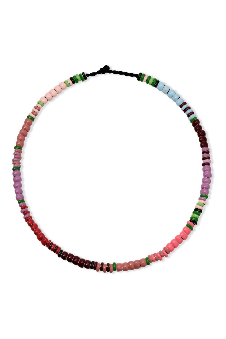 Bouquet Mini Beaded Necklace, Main, color, PURPLE MULTI