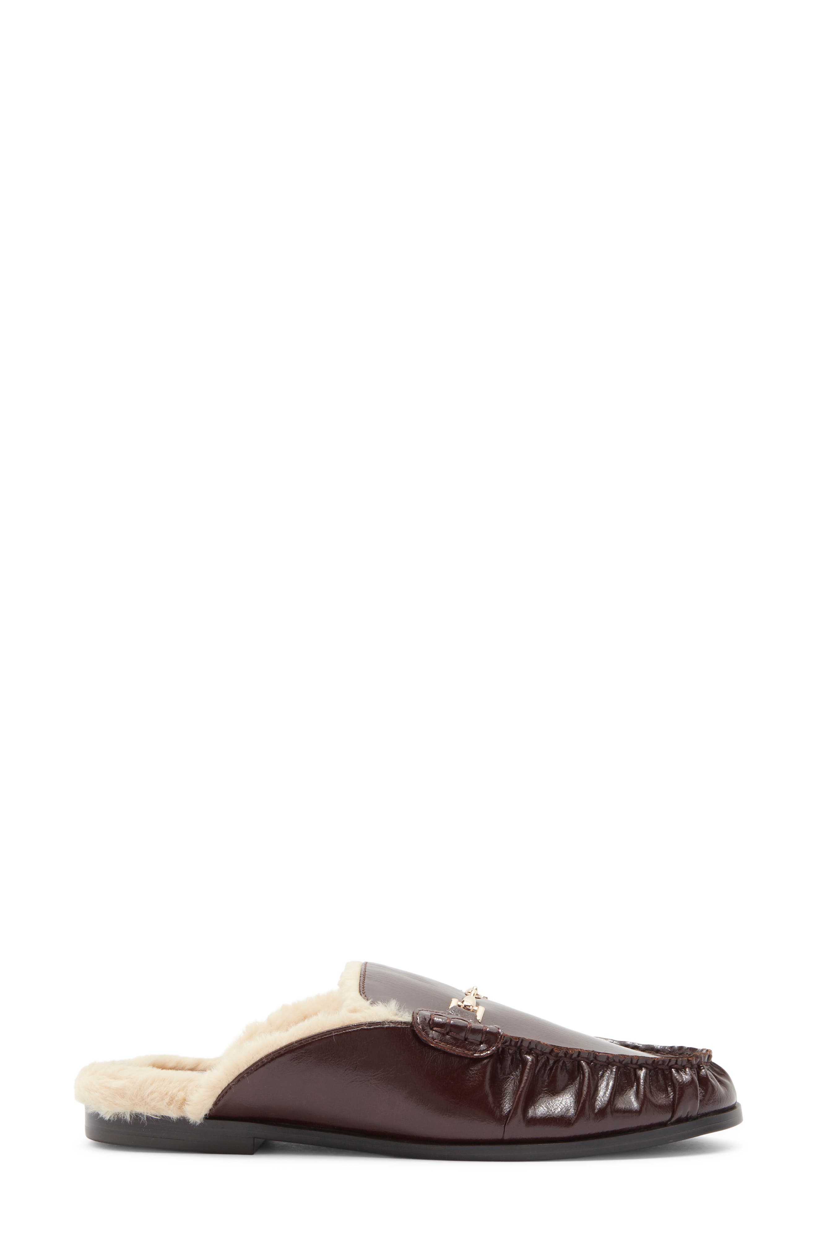 Faith Faux Leather Loafer Mule, Alternate, color, BROWN CHOCOLATE