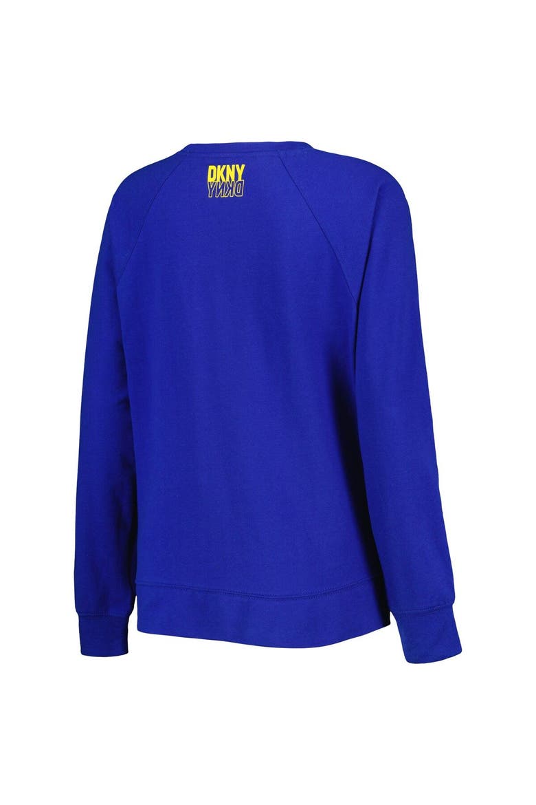 Women's DKNY Sport Royal Golden State Warriors Regina Raglan Pullover Sweatshirt, Alternate, color, Royal