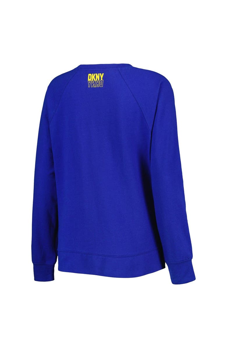 DKNY SPORT Women's DKNY Sport Royal Golden State Warriors Regina Raglan Pullover Sweatshirt, Alternate, color, Royal