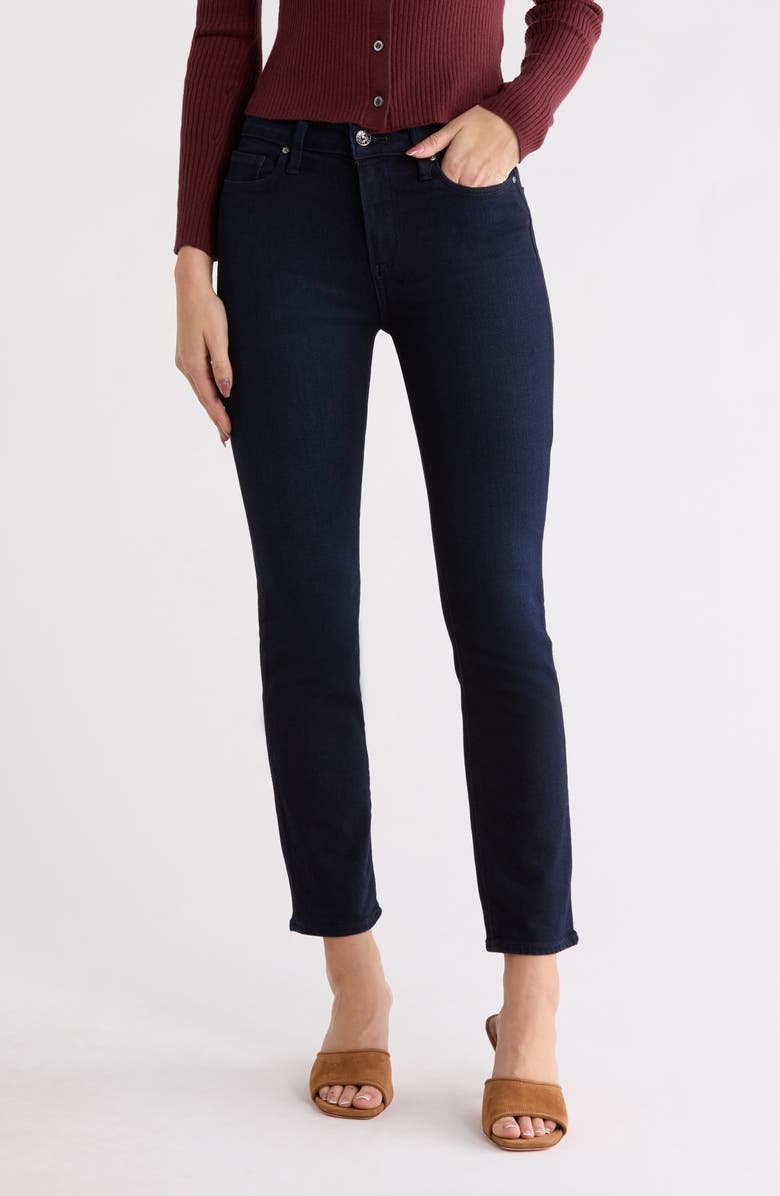 PAIGE Cindy High Waist Ankle Straight Leg Jeans, Main, color, Thames
