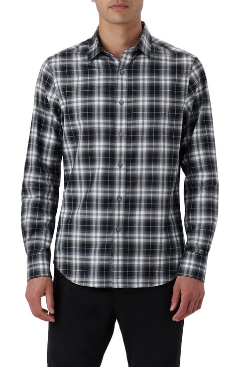 Julian Shaped Fit Plaid Cotton Button-Up Shirt