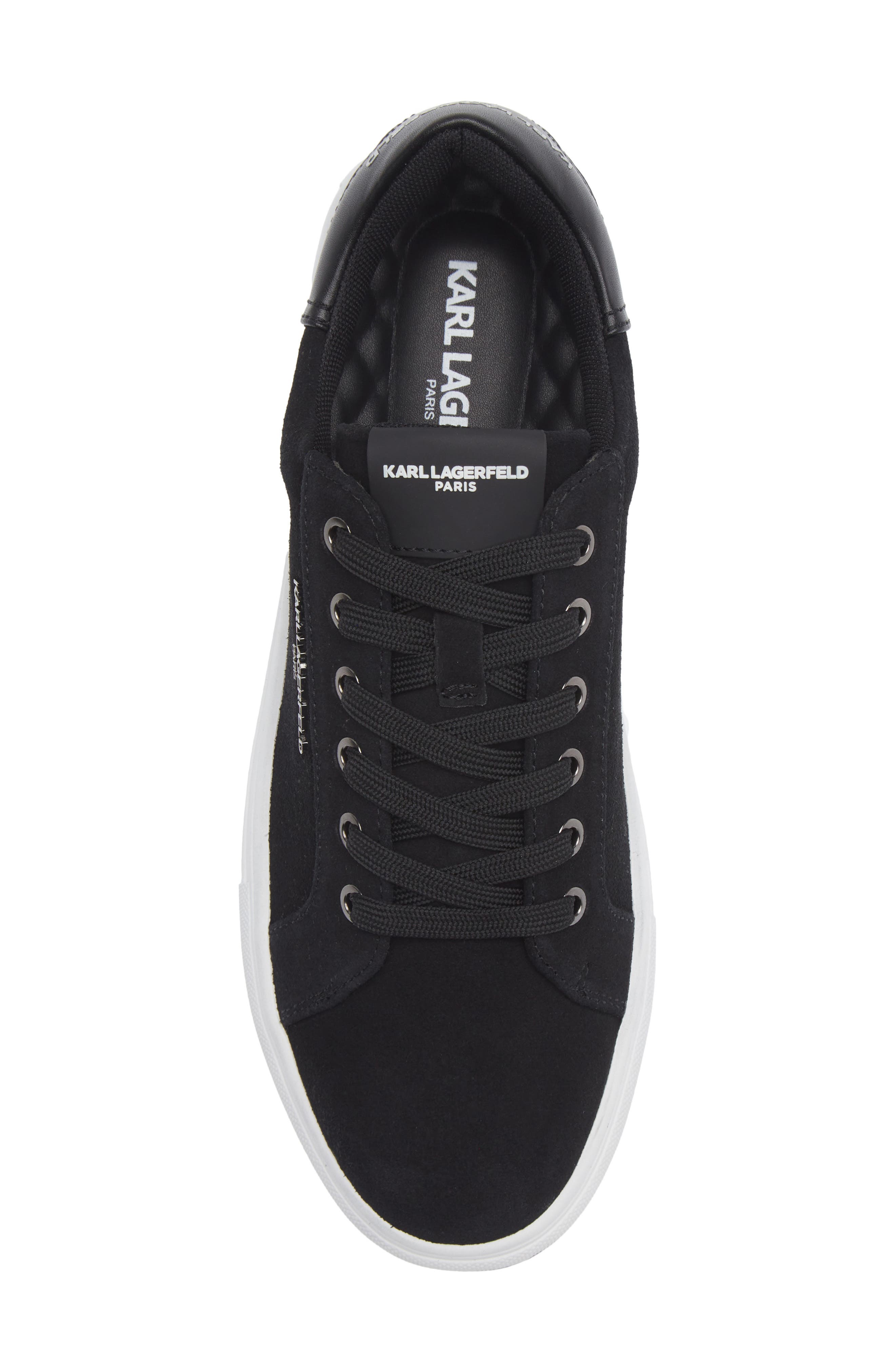 KARL LAGERFELD PARIS Logo Low Top Sneaker, Alternate, color, Black