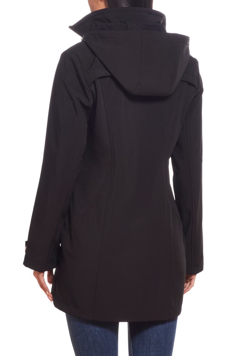 Water Resistant Hooded Jacket, Alternate, color, BLACK