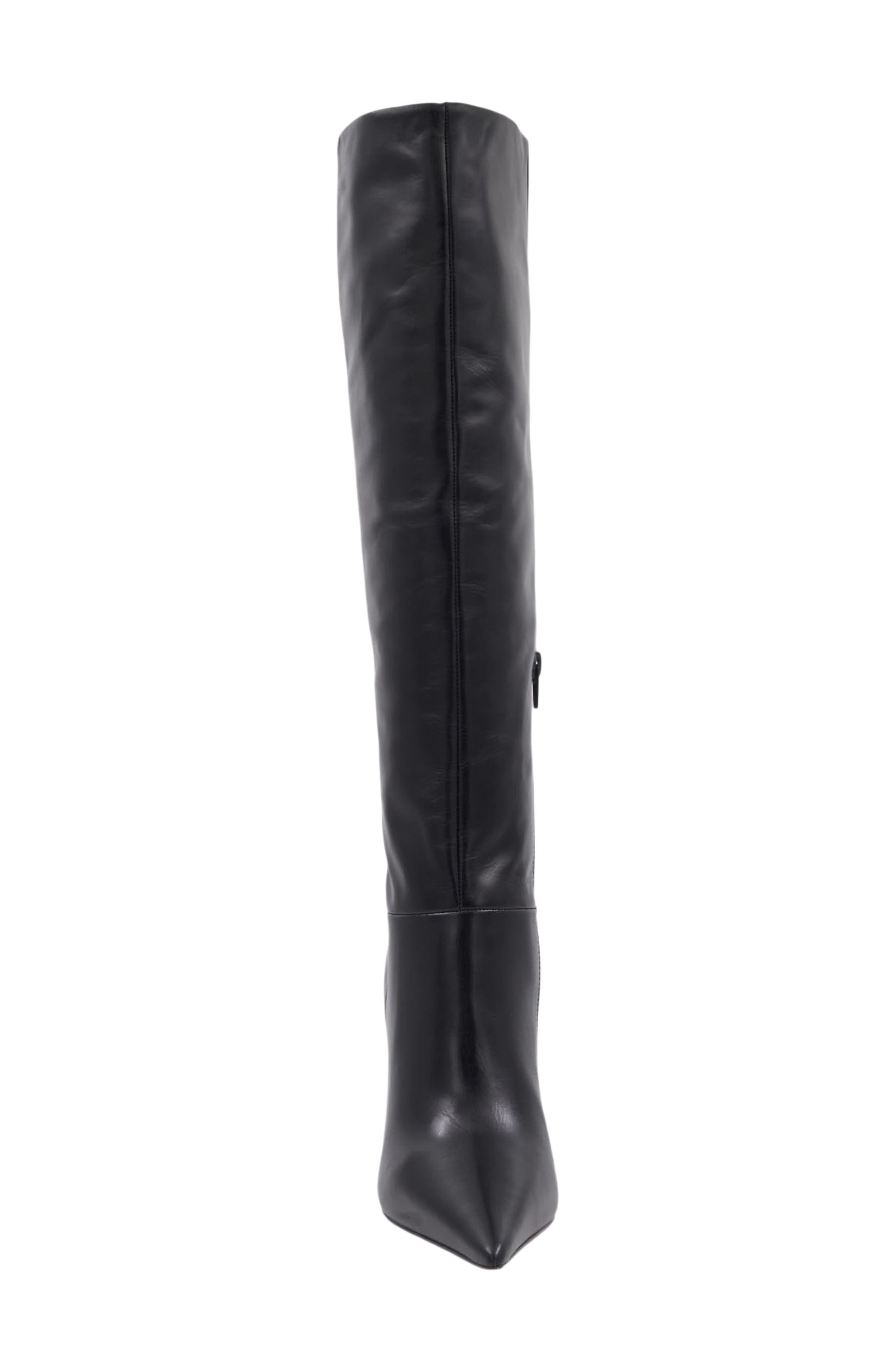 Imani Leather Knee High Boot, Alternate, color, BLACK LEATHER