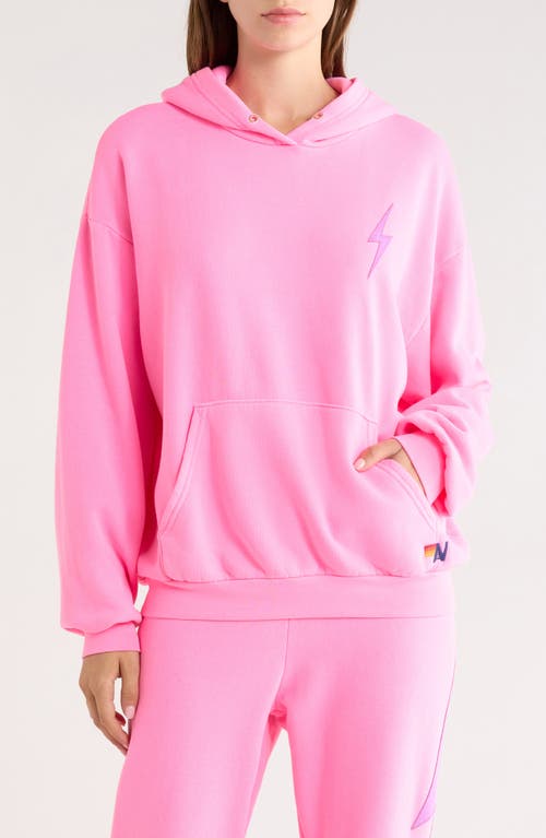 Aviator Nation Bolt Stitch Hoodie in Neon Pink/purple at Nordstrom, Size Small