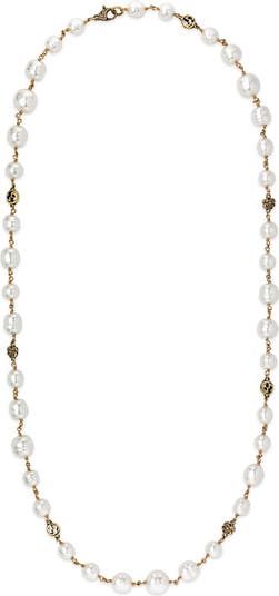 ネックレス・ペンダント Interlocking G Pearls Pendant Necklace Gucci Interlocking G Imitation Pearl Bead Necklace | Nordstrom