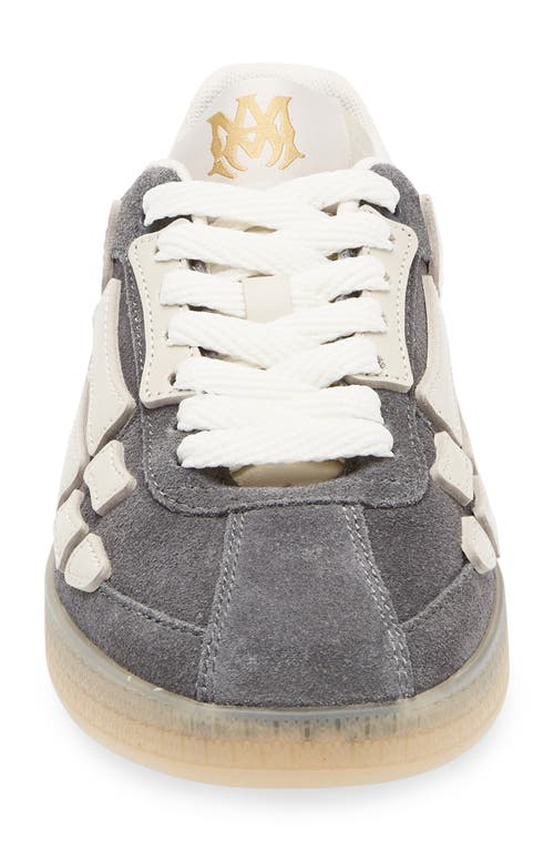 Amiri Pacific Bones Suede Sneakers In Gray