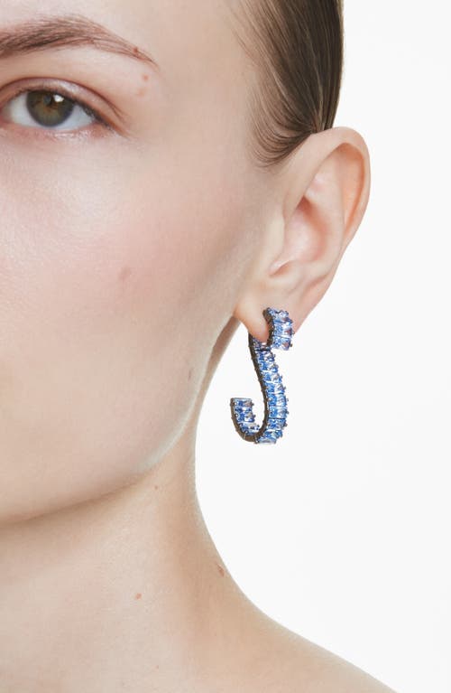 Swarovski Matrix Baguette Cut Crystal Drop Earrings
