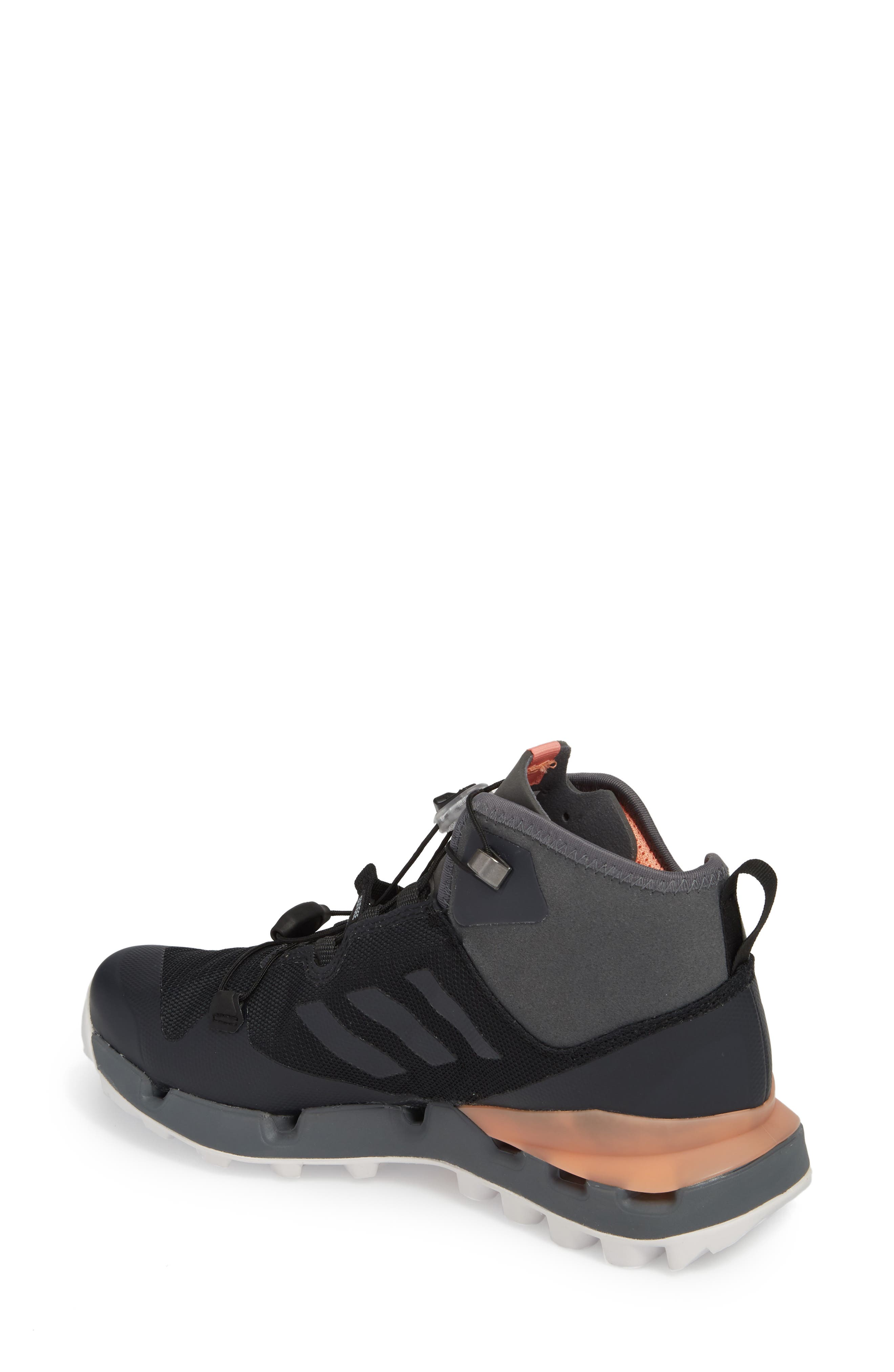 Terrex Fast Mid Gore-Tex® Hiking Boot, Alternate, color, BLACK/ GREY FIVE/ CHALK CORAL