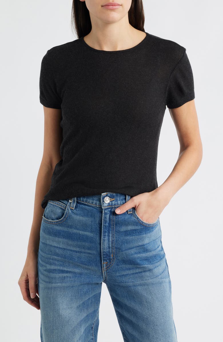 Mavi Jeans Basic Wool Blend T-Shirt, Main, color, Black