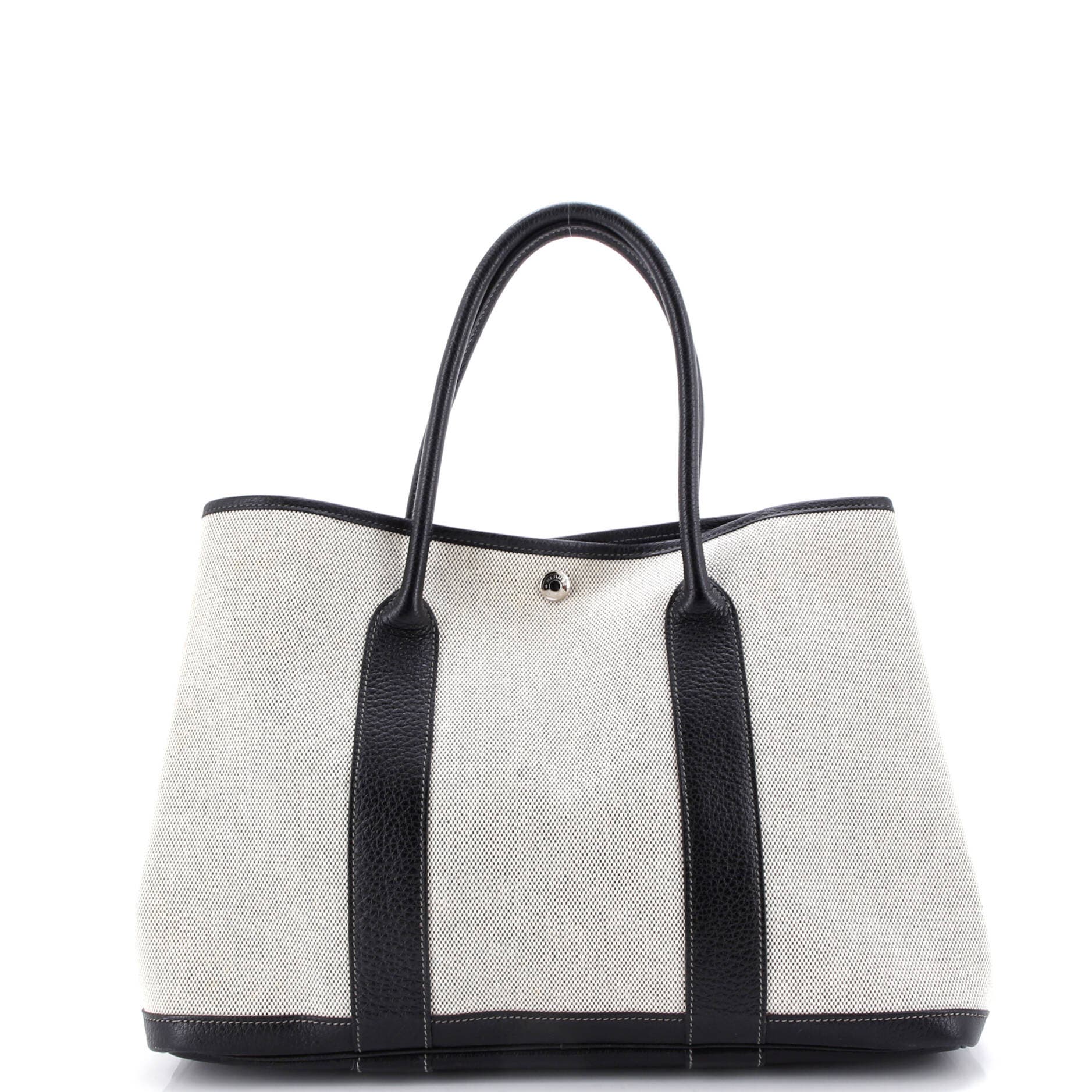 Pre-Owned Hermes Garden Party Tote Toile and Leather 36, Alternate, color, 