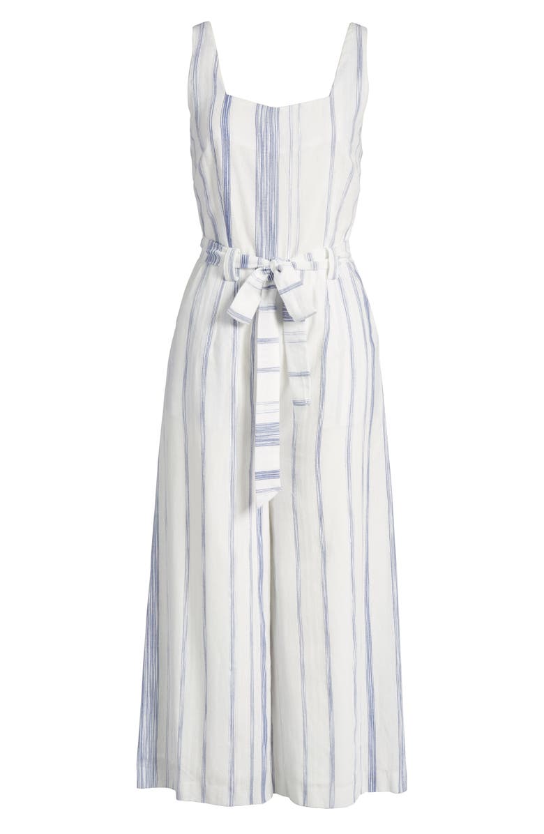 J.O.A. Crop Stripe Cotton Jumpsuit, Alternate, color,