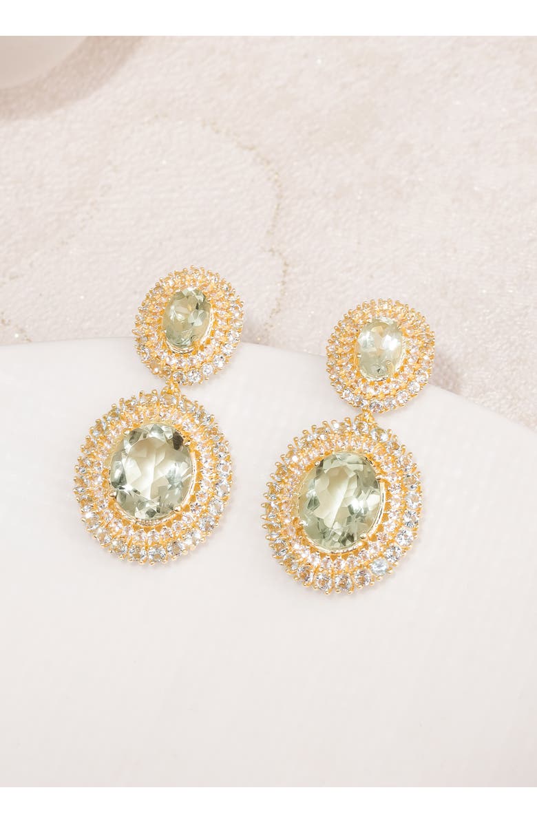 YS GEMS Semiprecious Stone Drop Earrings, Alternate, color, Green