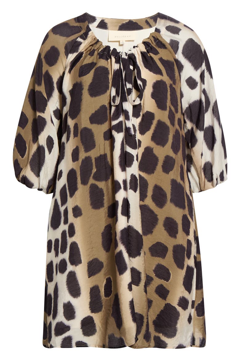 Puff Sleeve Minidress, Alternate, color, ANIMAL