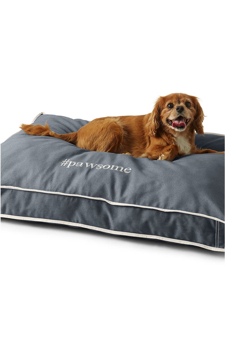 Lands' End Rectangular Canvas Dog Bed Cover, Alternate, color, Gray