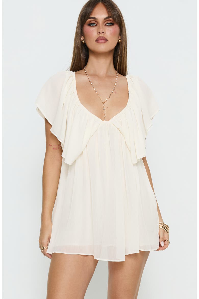 Sun Spirit Plunge Flowy Playsuit, Alternate, color, CREAM