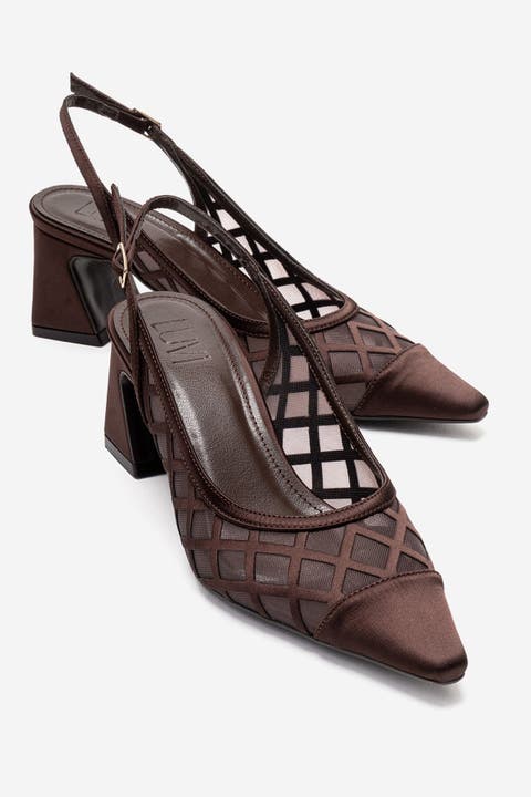 Alveron Block Heel Mesh Pump