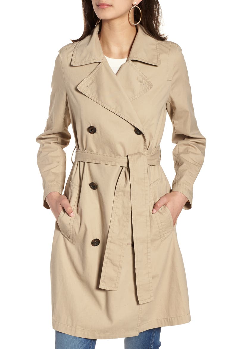 Abroad Trench Coat, Alternate, color, DARK ROPE