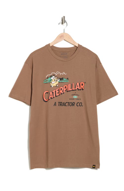 Cat Wwr Danny Boxy Graphic T-shirt In Brown