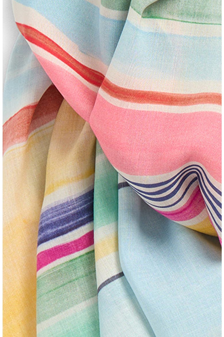 Painted Stripe Scarf, Alternate, color, BLUE MULTI