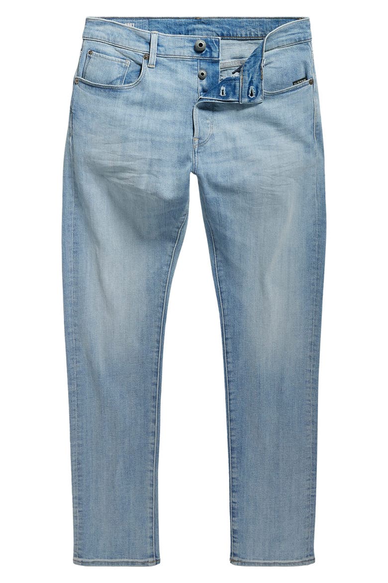 3301 Slim Fit Jeans, Alternate, color, SUN FADED MIRAGE BLUE