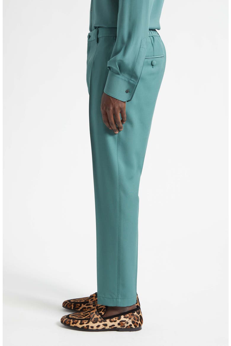 Cavallo Flat Front Wool Slim Pants, Alternate, color, VERDE 3