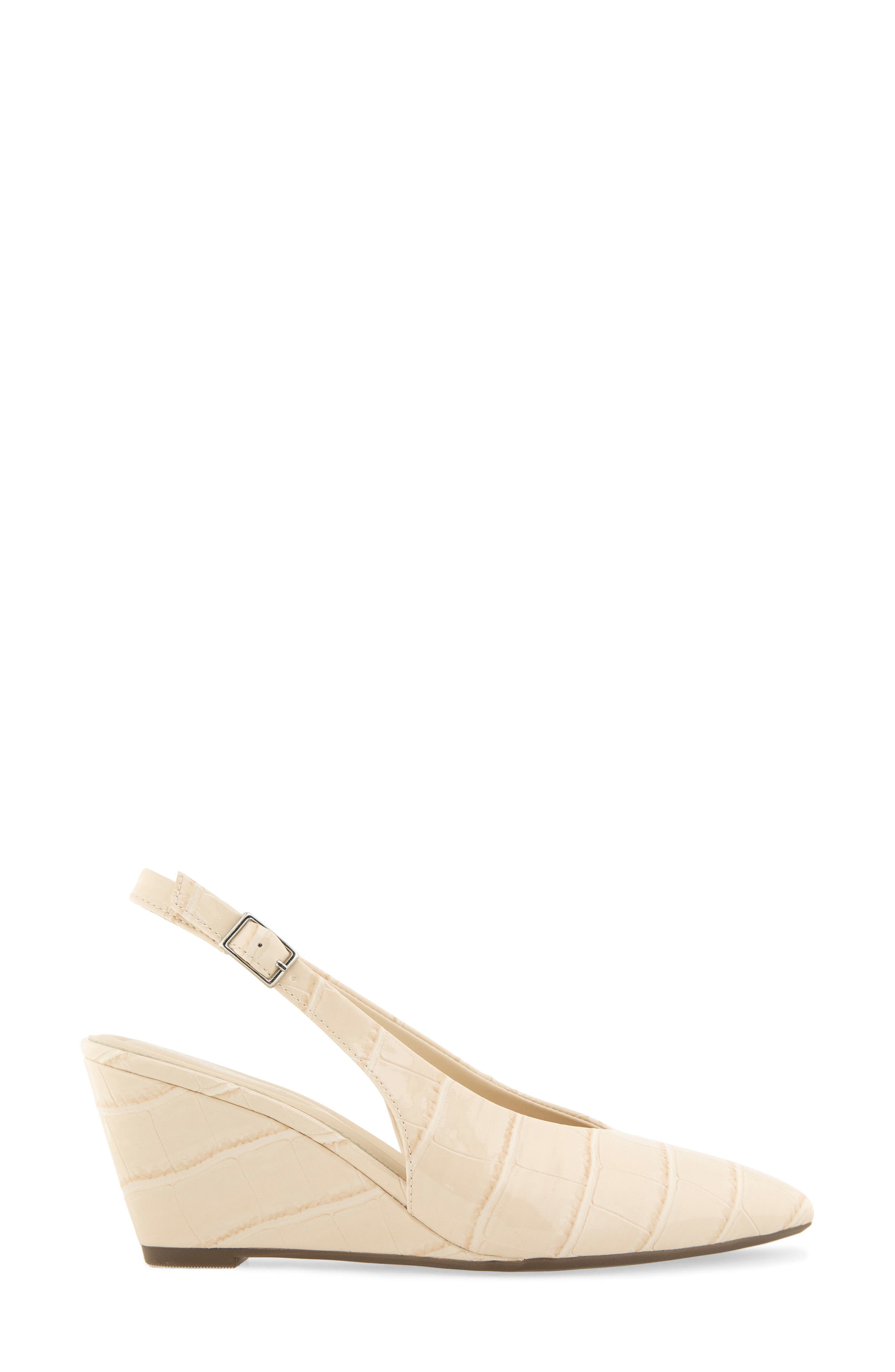 Enzo Wedge Slingback Pump, Alternate, color, WOOD ASH CROCO