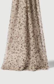 Brunello Cucinelli Lynx print cashmere scarf