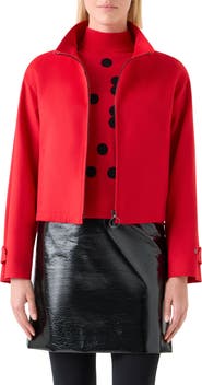Akris punto Zip Front Stretch Virgin Wool & Cashmere Jacket