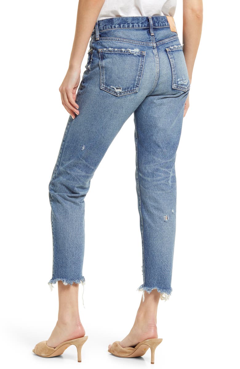 MOUSSY VINTAGE Merry Distressed High Waist Tapered Leg Jeans, Alternate, color, 