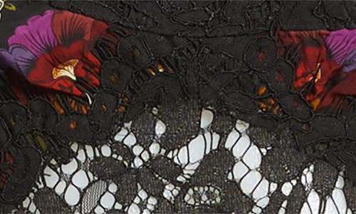 Farm Rio Rococo Flowers Top In Black