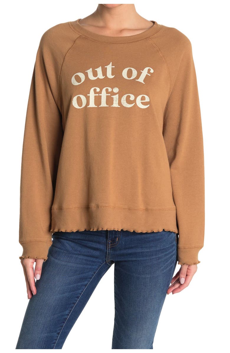 La La Land Creative Co Out of Office Raglan Sweatshirt, Main, color, 