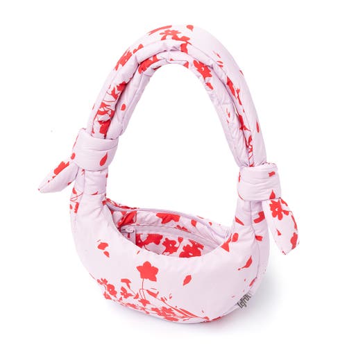 Lefrik Biwa Puffy Micro Bag In Floral Pink