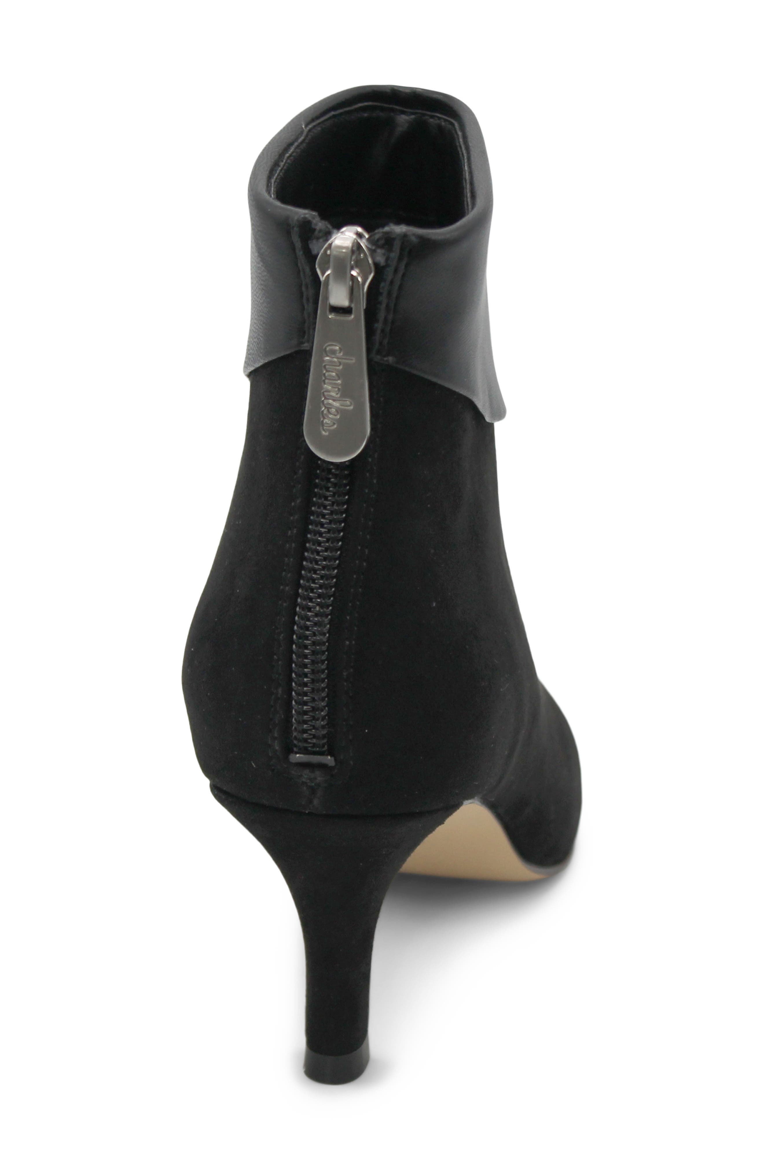 Charles by Charles David Alice Pointed Toe Bootie, Alternate, color, Black-Mssm