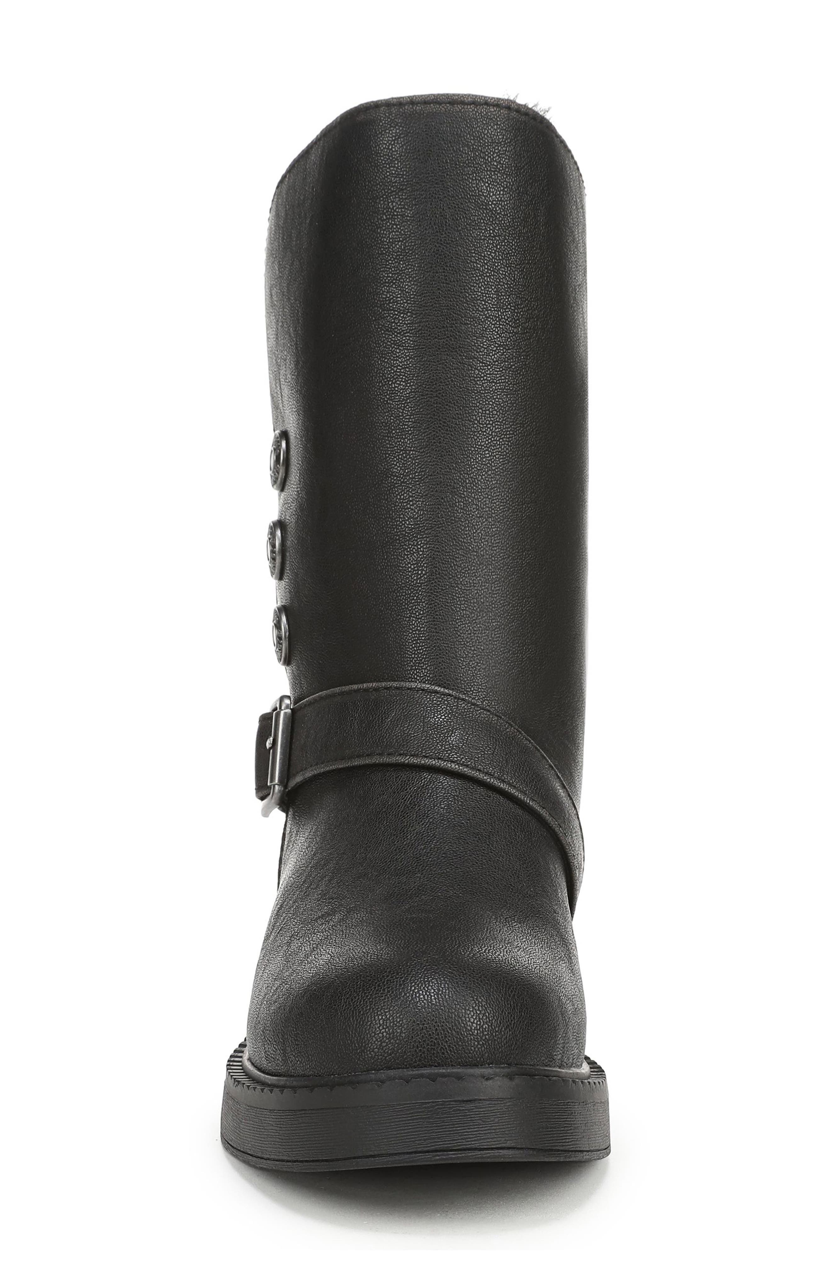 Venice Cozy Faux Fur Lined Boot, Alternate, color, BLACK FAUX LEATHER