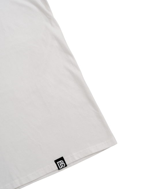 Dapper Boi White Essential Drop Shoulder Tee In White