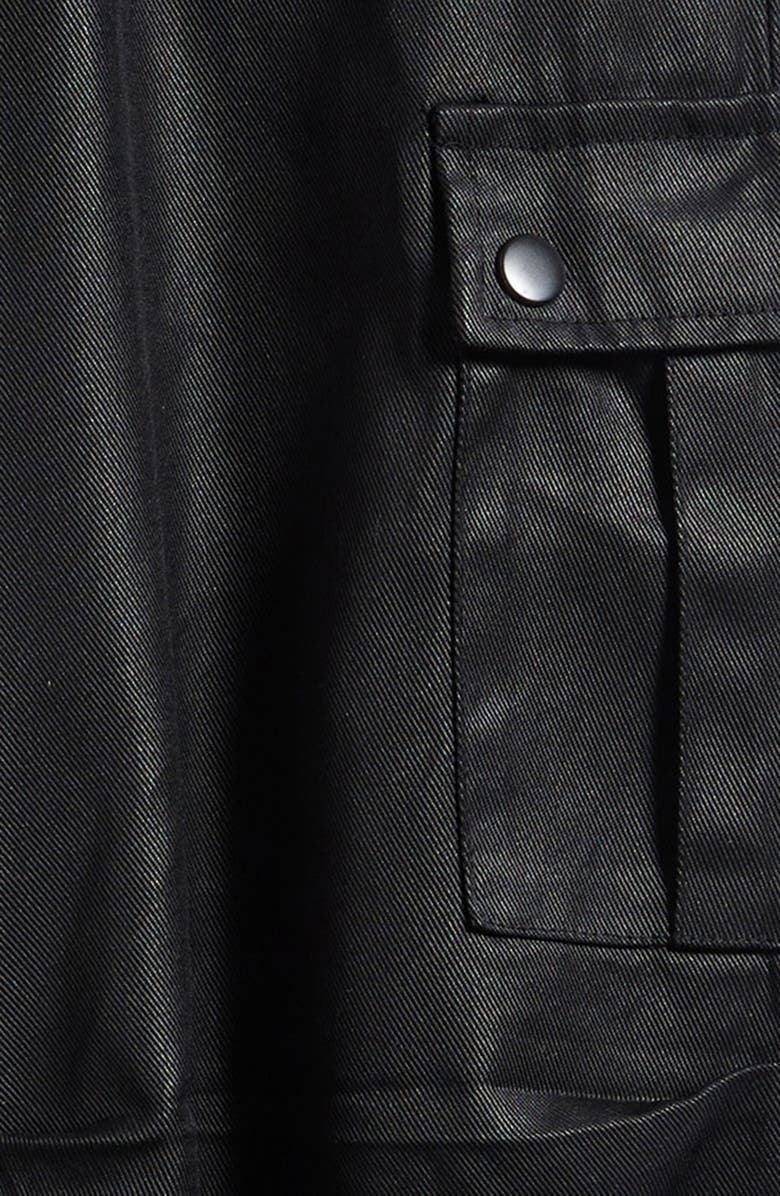 Tractr Kids' Coated Cargo Pants, Alternate, color, Black Leather