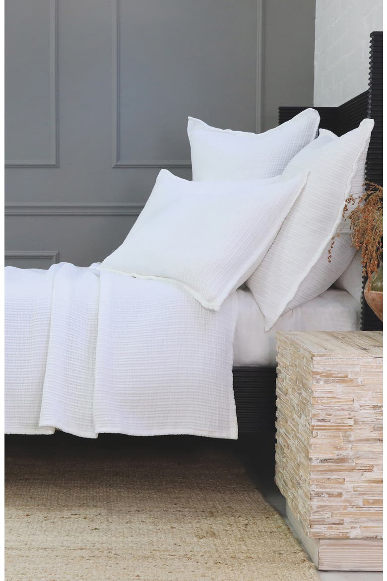 Chatham Matelassé Blanket, Alternate, color, WHITE