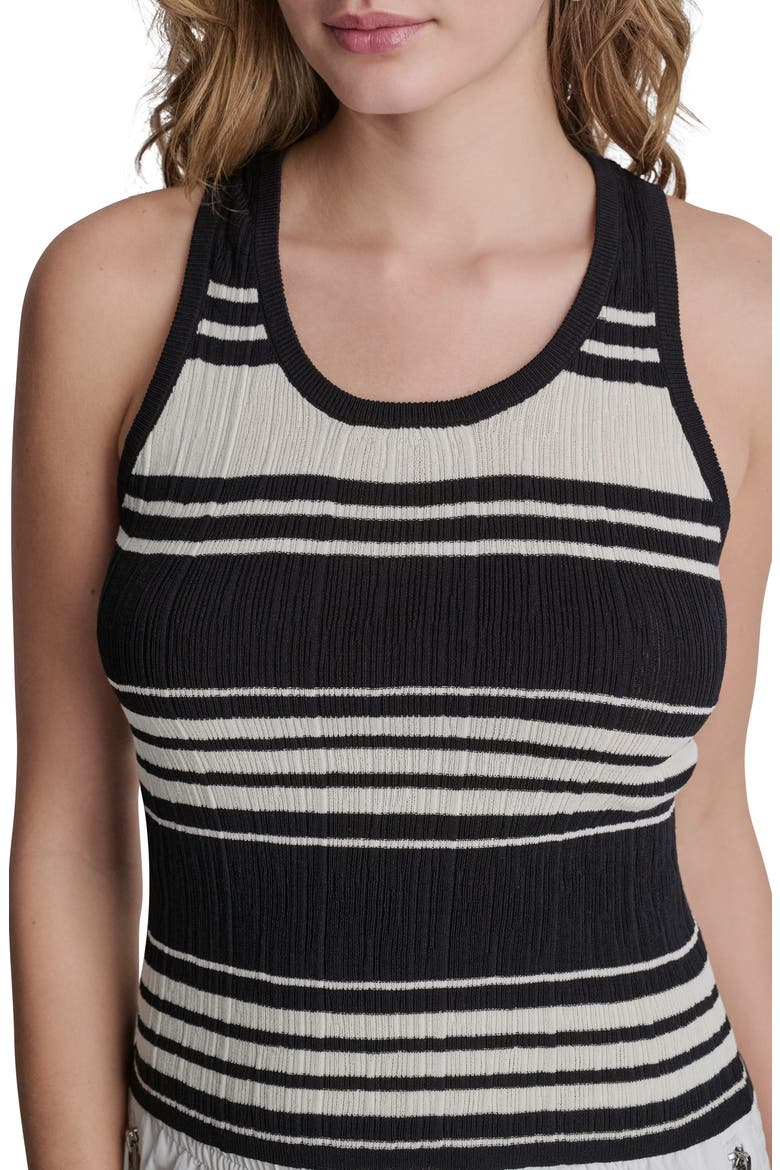 Stripe Sweater Tank, Alternate, color, BLACK/ COCONUT
