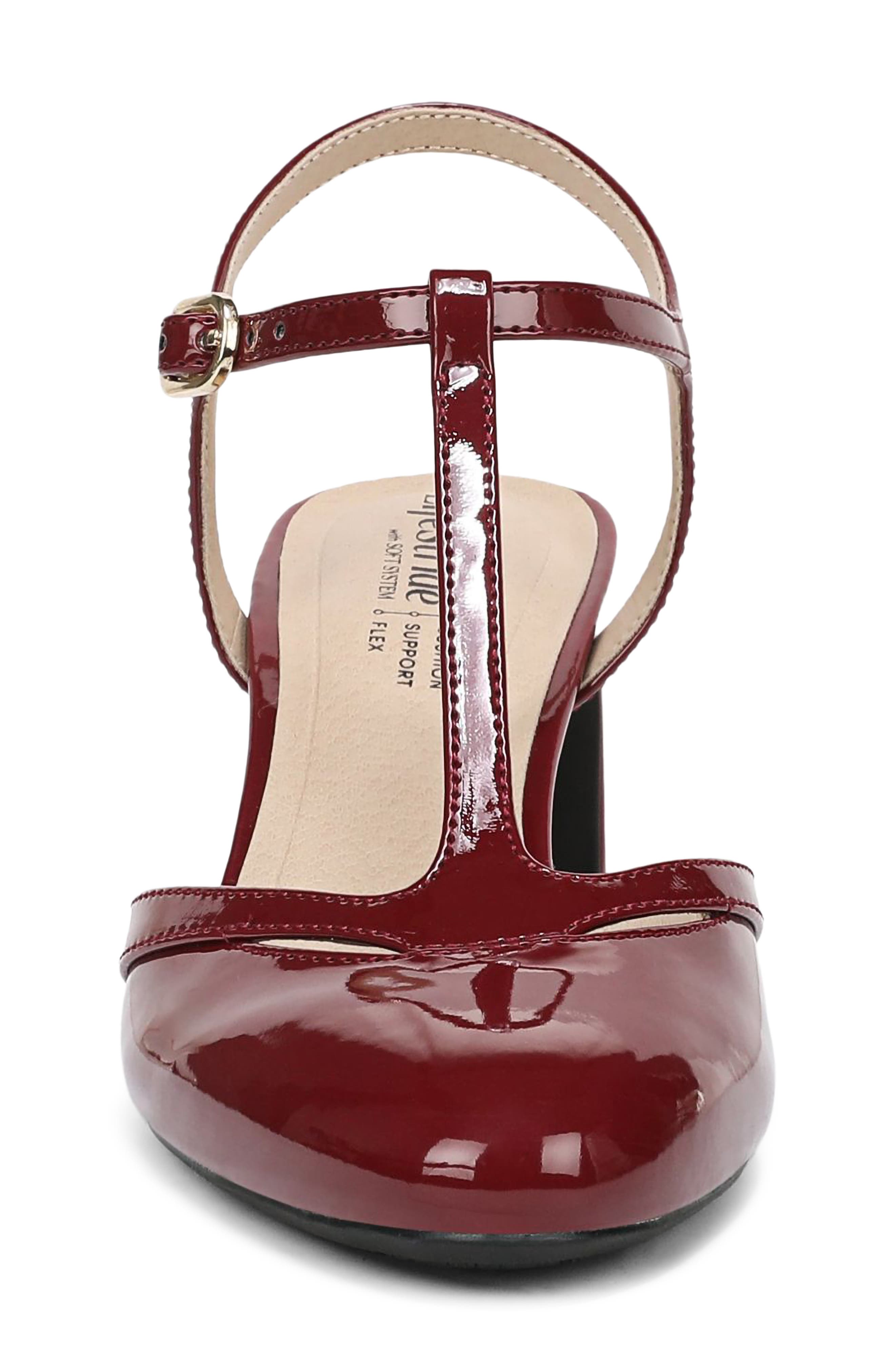 Toni Ankle Strap Pump, Alternate, color, DARK CHERRY