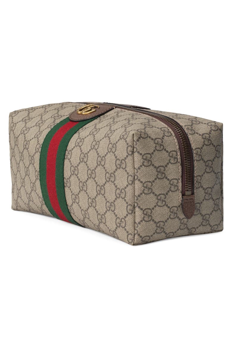 GG Supreme Canvas Dopp Kit, Alternate, color, BEIGE/ACERO