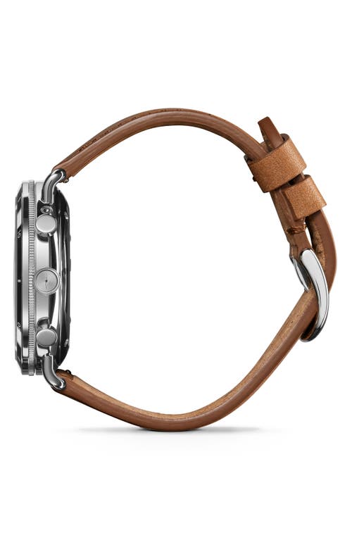Shinola Canfield Sport Leather Strap Watch, 45mm