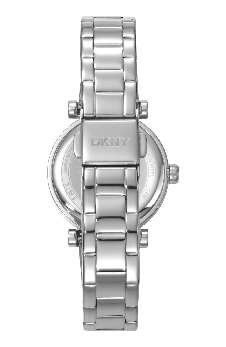 DKNY Essentials Crystal Marker Bracelet Watch, 28mm, Alternate, color, Silver
