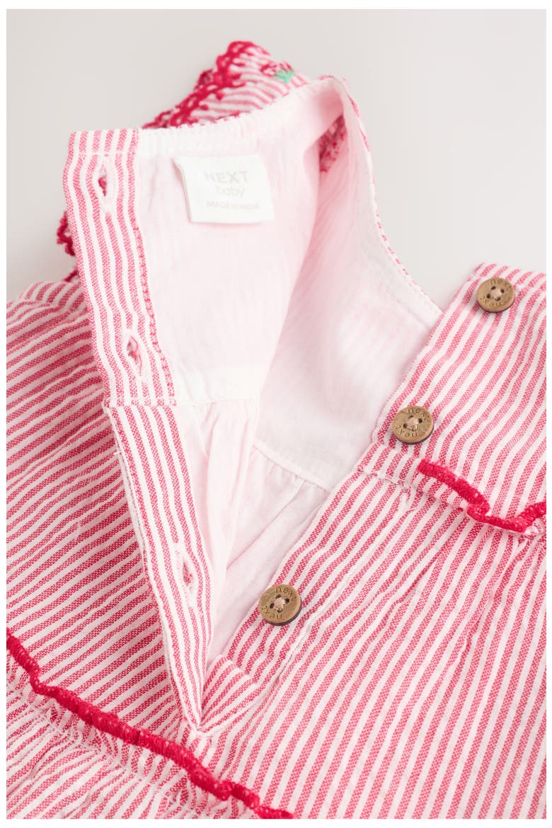 Strawberry Stripe Frill Dress, Alternate, color, RED