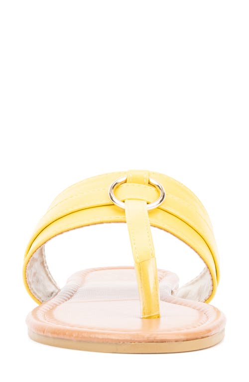 New York And Company Juliana Slide Sandal In Yellow