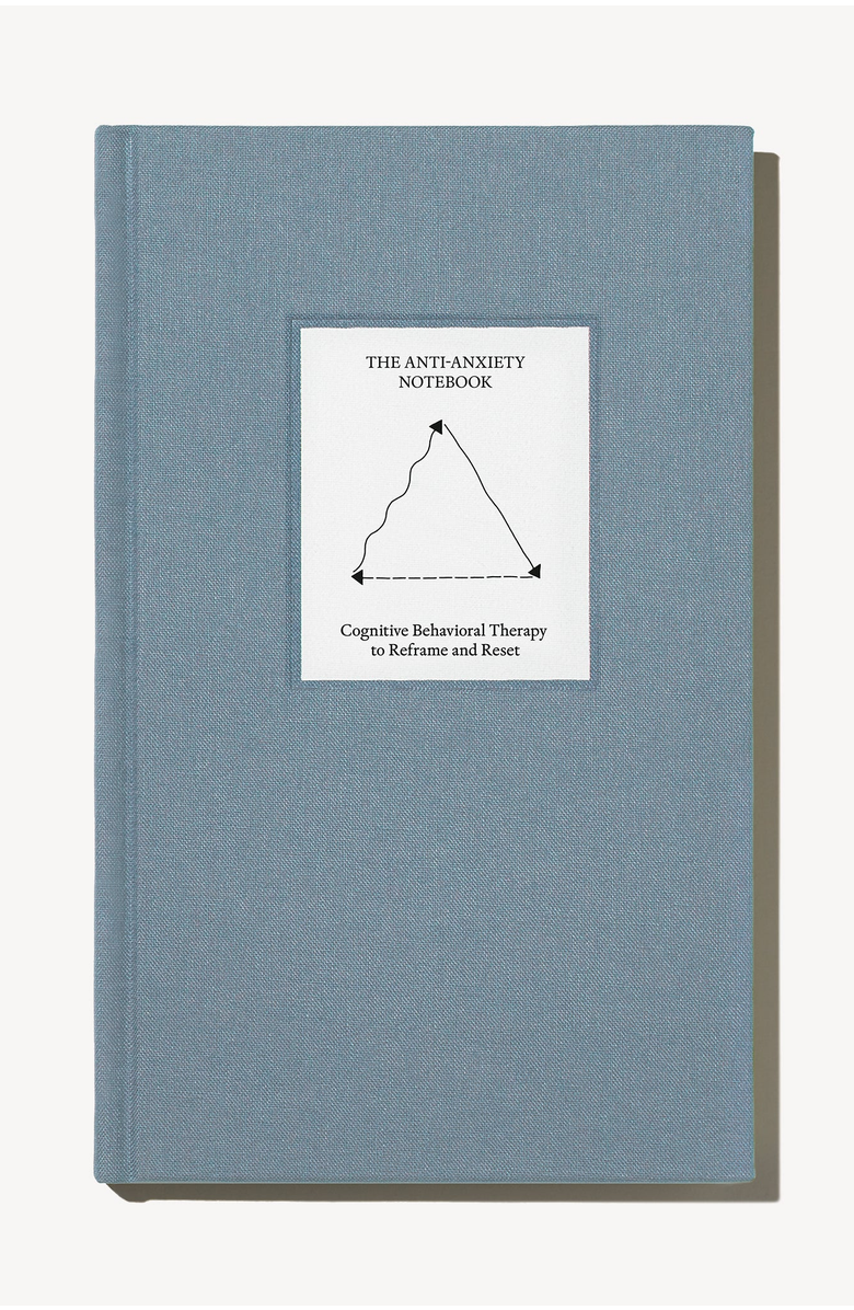 Therapy Notebooks The Anti-Anxiety Guided Notebook, Main, color, Dusty Blue