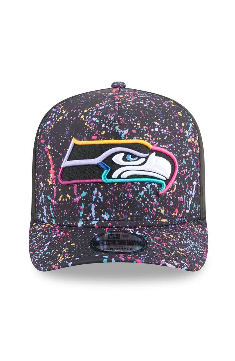 New Era Men's New Era Black Seattle Seahawks 2025 NFL Crucial Catch A-Frame 9FIFTY Snapback Hat, Alternate, color, Black